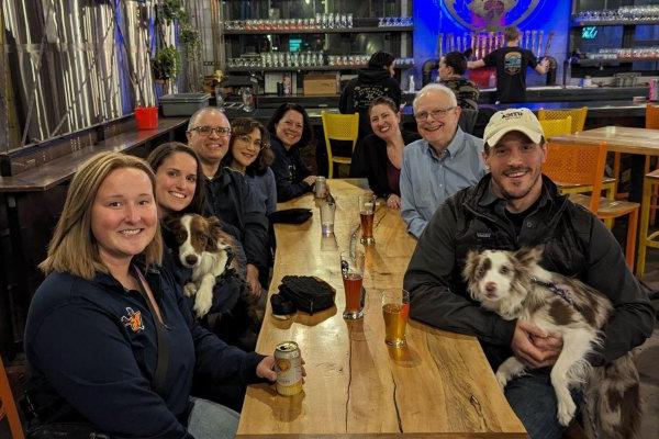 Utica alumni gather together in Denver, Colorado in January 2024.